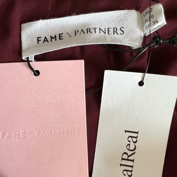 Fame and Partners NEW Smocked Peplum Blouse & Wide Leg Culotte Pants Size 2 - Picture 12 of 14